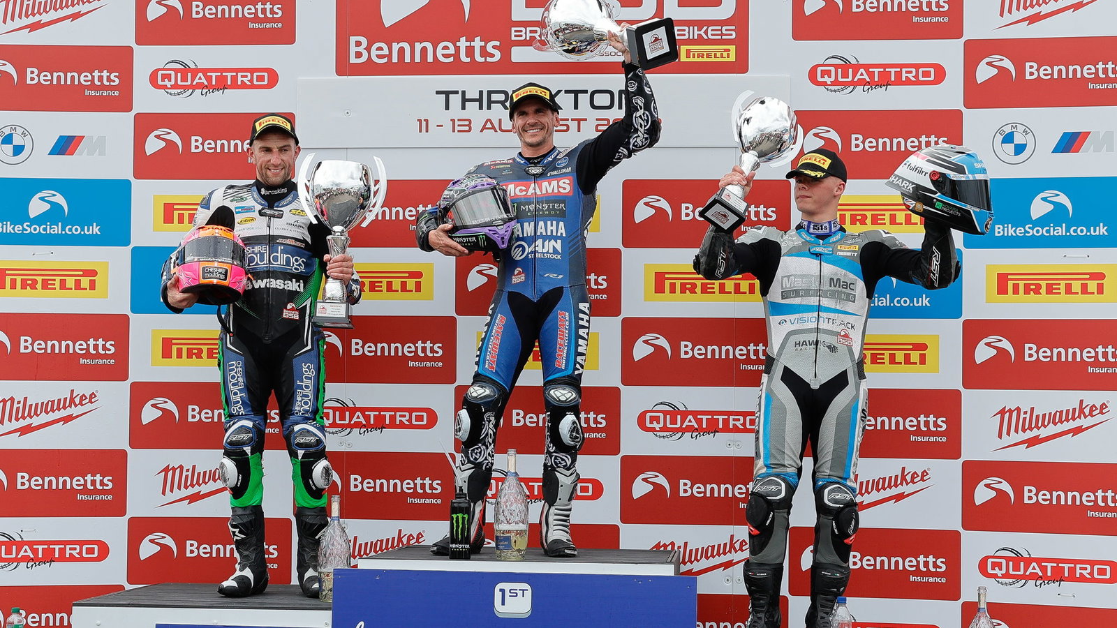 Thruxton, 2023, O'halloran , Podium, Race two, BSB, British Superbikes,Jackson, Nesbitt
